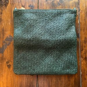 Clare V. Vivier Foldover Clutch with Tabs in Deep Sea BRAND NEW NWT